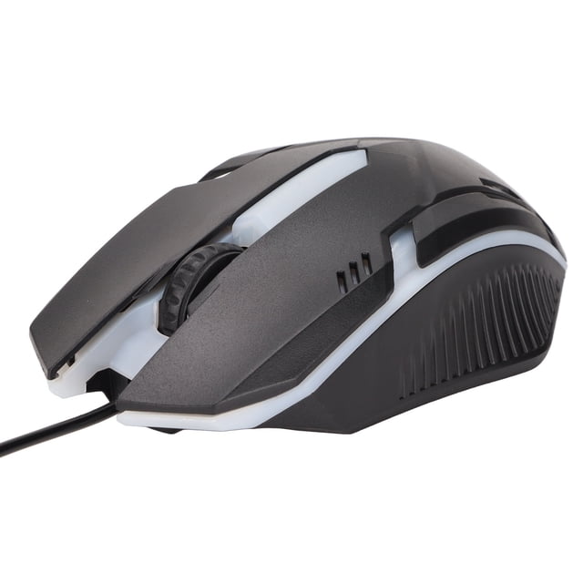 Wired RGB Mouse, RGB Gaming Mouse Comfortable Feel 1600 DPI Ergonomic Design Sensitive for Home for Working