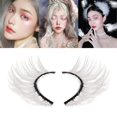 thumbnail image 2 of 10 pares de pestañas postizas blancas para cosplay herramientas de maquillaje de ojos, 2 of 3