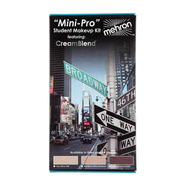 Kit de maquillaje Mehron Mini-Pro Student con paleta de crema de 8 colores