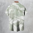 thumbnail image 3 of DDAPJ pyju Big and Tall Casual Shirts for Men Short Sleeve Hawaiian Beach Button Down Shirt Tropical Print Summer Vacation Tops Flash Deals Today Green XXXXL, 3 of 4