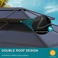 thumbnail image 4 of Aoxun 10'x12' Hardtop Gazebo, Outdoor Polycarbonate Double Roof Canopy, Aluminum Frame Permanent Pavilion with Curtains and Netting, Sunshade for Garden, Patio, Lawns, 4 of 11