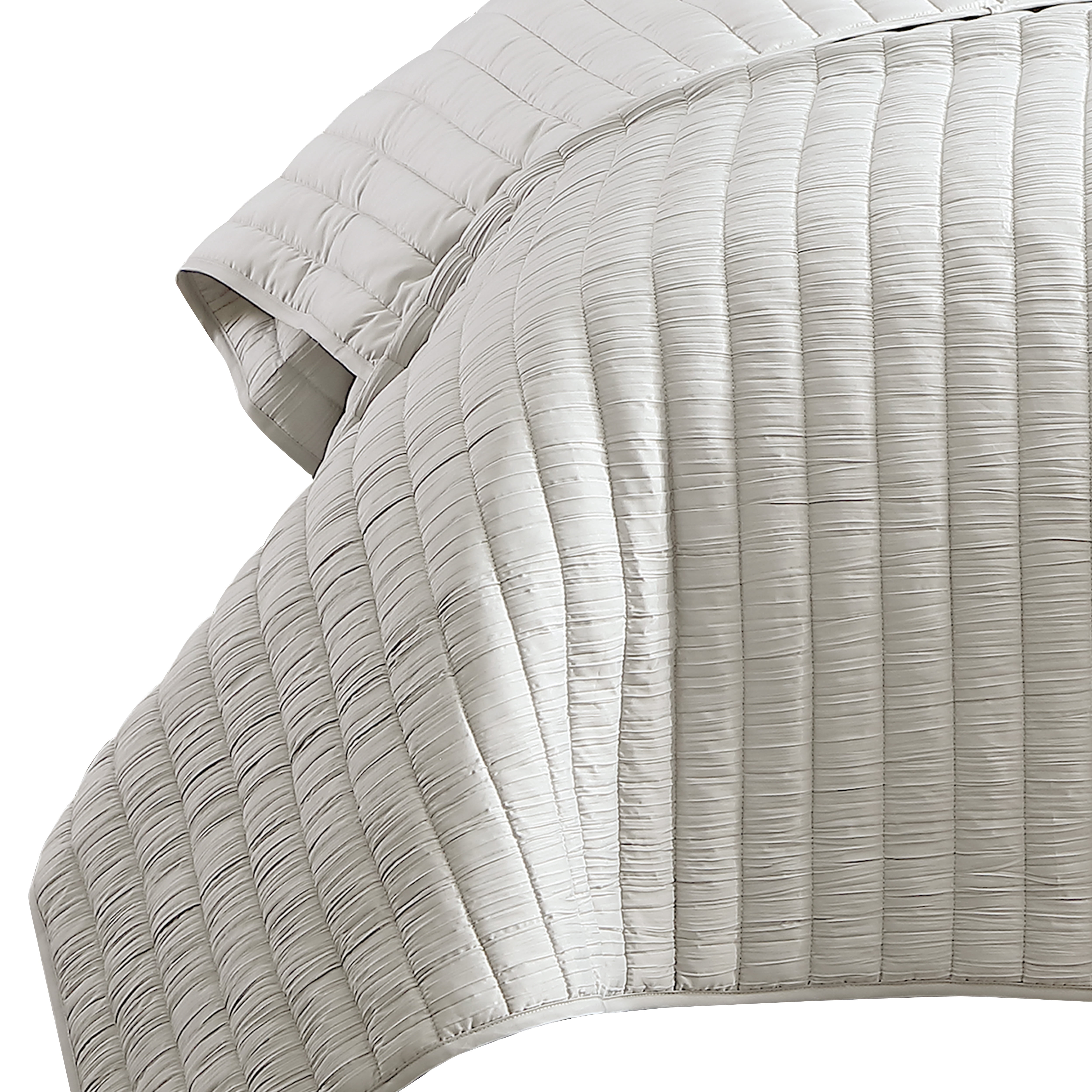 Riverbrook Home 3 Piece Quilt Set, Queen, Ivory, Moonstone, Polyfill, Adult