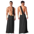 thumbnail image 3 of Toga de emperador romano para hombre Disfraz de gladiador guerrero griego de Halloween Mitología griega antigua Dios Cosplay Falda larga con pulseras, 3 of 5