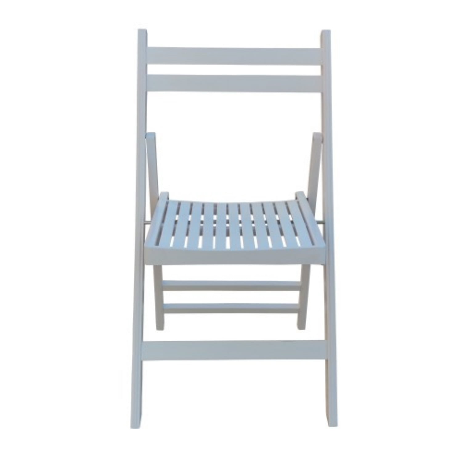 Folding Chairs Set of 4, Solid Wood Folding Chairs with Slatted Seat, Portable Event Chairs for Dining Room, Kitchen, Wedding & Party, White