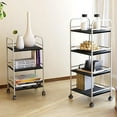 Furinno FNBJ22082 Xiannan L40 Metal 3Tray Rolling Cart