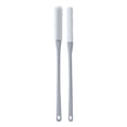 thumbnail image 2 of 2Pcs Shower Foot Brush and Toe Scrubber Set with Long Handle Soft Silicone Foot Exfoliation Cleaning Brushes for Dead Skin and Mobility Aid, Gray, 2 of 3