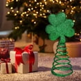 thumbnail image 6 of St. Patrick Day Mini Tree Topper, Ngxiha 6 Inch Miniature Irish Shamrock Miniature Christmas Tree Topper, Irish Green Decoration for Holiday Party Decor Fancy, 6 of 9