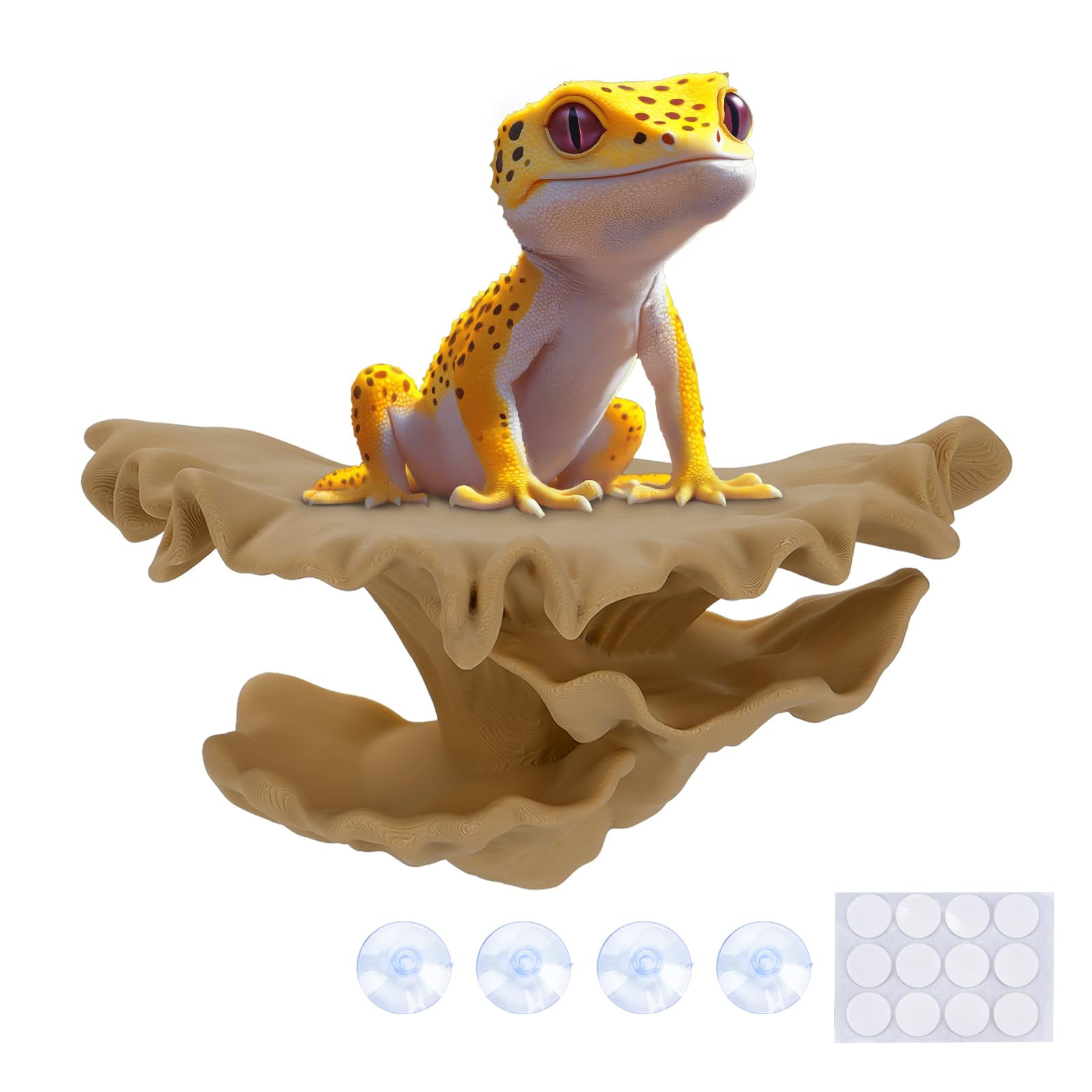 Mushroom Decor for Reptile Tank, Fish Tank, Bearded Dragon Tank Accessories, Realistic Terrarium Plants for Leopard Geckos