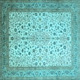 thumbnail image 1 of Ahgly Company Indoor Square Persian Light Blue Traditional Area Rugs, 7' Square, 1 of 4