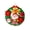 Green C, variant on Paper Christmas Wreath, Holiday Hanging Decor for Home, Window Front Door 14"
