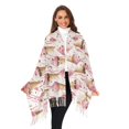 thumbnail image 3 of FORMRS Womens Scarf Winter Soft Long Big Warm Shawls Wrap Tassel Scarves, Pink Ice Cream Pattern, 3 of 9