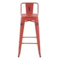 thumbnail image 3 of Pemberly Row Tabourets à Barres en Métal de Transition 29" en Rouge (Lot de 2), 3 of 9