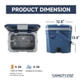 thumbnail image 4 of Cooler EchoSmile Ultra Ligero Portátil 20L/21qt para Exterior, 4 of 7