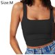 thumbnail image 2 of Camiseta sin mangas con tiras para mujer, cuello cuadrado, doble capa, para entrenamiento, tops cortos básicos Zhivalor BST2000129-4, 2 of 5