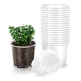 thumbnail image 2 of Paquete de 40 Macetas de Vivero Transparentes de 5,7 Pulgadas para Plantas: Macetas para PláNtulas con Almacenamiento de Agua, 2 of 5