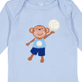 thumbnail image 4 of Inktastic Volleyball Player Boys Cute Monkey Boys Long Sleeve Baby Bodysuit, 4 of 5