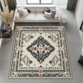 thumbnail image 4 of Washable Area Rugs Aesthetic 2 X 3 ft Area Rugs Tribal Style Pattern Non Slip Thin Indoor Entryway Rug Accent Floor Carpet for Bedroom Dining Living Room Kitchen Grey, 4 of 7