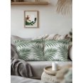 thumbnail image 2 of Outdoor Pillows Waterproof, Green Palm Leaves Throw Pillows with Inserts Included, Summer Botanical Tropical Plants Indoor Outdoor Decorative Lumbar Pillow for Bed/Couch/Patio 18"x18", 1Pcs, 2 of 8
