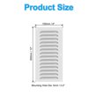 thumbnail image 2 of Uxcell 6 x 12 Inch 304 Stainless Steel Vent Cover, Screen Air Grille HVAC Louvered Grill, Silver Tone, 2 of 7
