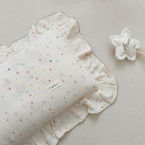 Kids Toddler Pillowcases Muslin Cotton Toddler Pillow Cases Colorful Dots Pattern, Girls Boys Bedding Pillow Covers, Soft Breathable Pillow Protector Envelope Closure,2 Piece,12"x20"