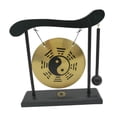 thumbnail image 4 of Gong Ornament, Gong Bell Wind Chime, Art Brass Desktop Gong, Feng Shui Bagua Chinese Copper Gong Wind Gong con soporte para oficina decoración del perfecl Mini gong chino, 4 of 8