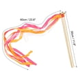 thumbnail image 2 of Unique Bargains Lace Silk Ribbon Fairy Sticks Wands for Wedding Party, Fuchsia/Orange 25 Pack, 2 of 5