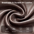 thumbnail image 6 of AFO Faux Leather Accent Chair Set of 1, Modern Living Room Armchair with Side Table and Pockets for Bedroom, Office and Small Place, Chocolate, 6 of 11