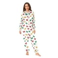thumbnail image 4 of Adult Christmas Onesie Christmas Tree Bow Zipper One-Piece Pajamas Unisex with Pockets, 4 of 6