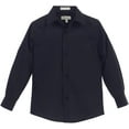 thumbnail image 3 of Boy's Classic Fit Long Sleeve Casual Button Down Toddler Kids Dress Shirt (Black, 8), 3 of 3