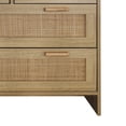 thumbnail image 6 of Gzxs Natural Wood Chest of Drawers, Farmhouse Style Storage Dresser with 4 Rattan Drawers, 31.5"L x 15.75"W x 31.5"H, 6 of 8