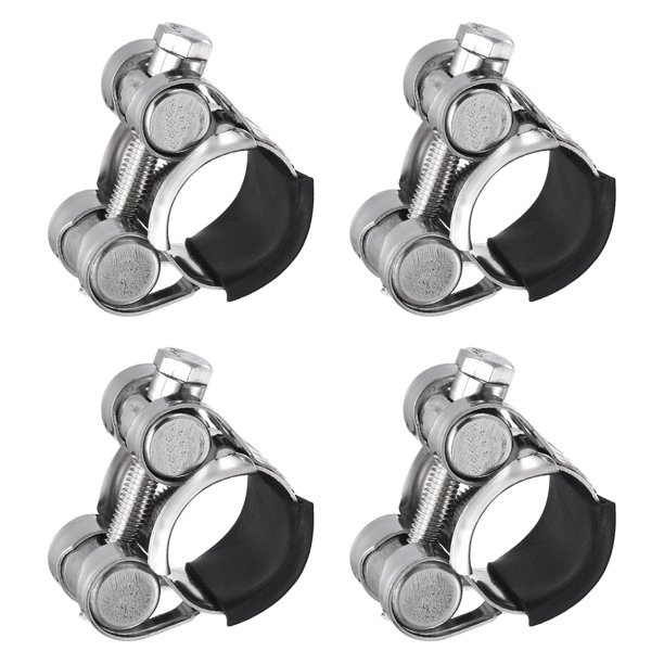 Uxcell 4 piezas de abrazaderas T-Bolt, 17-19 mm (0.67"-0.75"), abrazaderas ajustables de acero inoxidable para tubos de radiador de entrada de combustible.