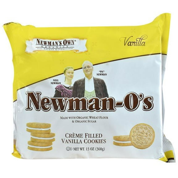 Newman's Own Organics Newman-O's Sandwich Cookies Vanilla Cr?me, 13 Oz