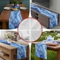 thumbnail image 5 of Burlap Table Runner 70 Inches Long, Abstract Watercolor Ocean Wave Non-Slip Kitchen Table Runners for Dining Room Everyday Use Party Table Decorations Blue Marine Coral Texture, 5 of 9