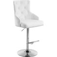 thumbnail image 4 of Meridian Furniture Claude 34.5"H Velvet Adjustable Bar Stool in White, 4 of 4