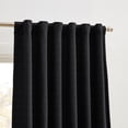 thumbnail image 2 of SUN+BLK Black 100% Blackout Linen Curtain Set, 2 Panel Set, 2 of 10