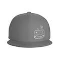 thumbnail image 2 of DouZhe Flat Brim Cap Snapback Hat, Game Level Unlock Prints Adjustable Gray Adult Baseball Cap, 2 of 7