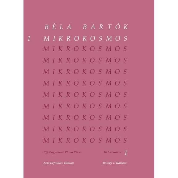Mikrokosmos Volume 1 (Pink): Piano Solo - Piano Lessons Classic - Pink Piano Book with Music Theory and Exercises - Pian, (Paperback)
