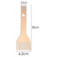 thumbnail image 3 of Peine de tejido de madera | Herramienta ergonómica de peine brillante de doble extremo de haya para macramé, jerséis, bufandas, sombreros, tapices | Acabado de flecos suaves | Incluye 1 pieza, 3 of 9