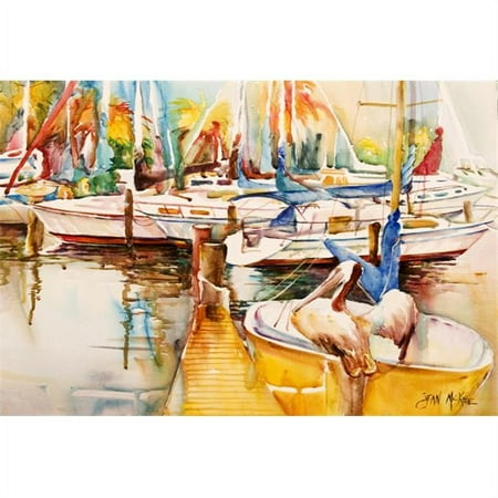 

Sailboat With Pelican Golden Days Fabric Placemat