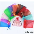 thumbnail image 6 of 50pcs 9x12cm Decoration Wedding Transparent Candy Box Sheer Organza Packaging Jewelry Pouches Gift Bags ORANGE, 6 of 8