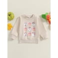 thumbnail image 4 of Elippeo Toddler Girls Sweatshirts 6 12 18 24 Months 3 4 Years Classic Bow Ghost Print Long Sleeve Round Neck Pullovers Spring Fall Tops, 4 of 10
