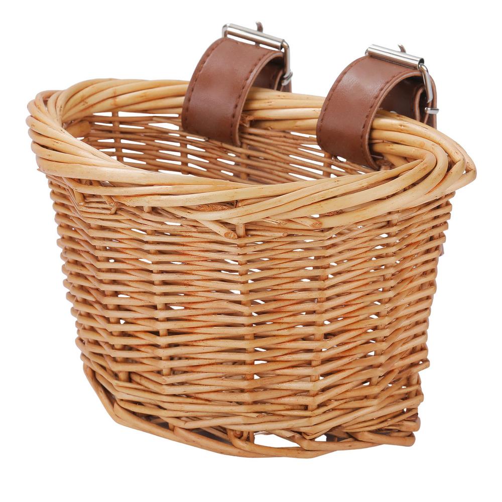 Ankishi Handwoven Kids Bicycle Wicker Basket, Cycling Front Handlebar