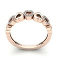 thumbnail image 3 of Natural 0.25carat Round Cut Diamond Ladies Bridal Heart Anniversary Wedding Band Solid 18K Rose, White or Yellow Gold F VS1, 3 of 3