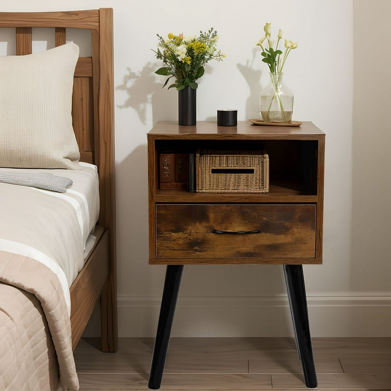 Aobafuir Nightstand, Small Side Table, Bedside Furniture, Night