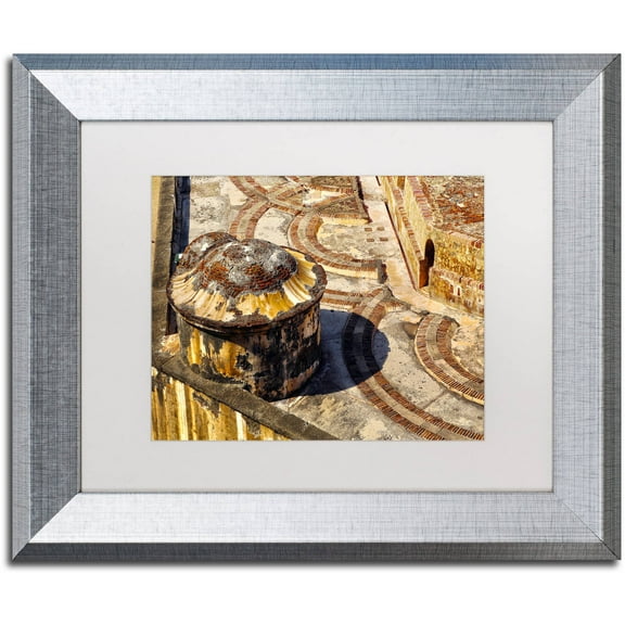 Trademark Fine Art "Castillo de San Felipe del Morro 18" Canvas Art by CATeyes, White Matte, Silver Frame