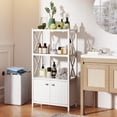 thumbnail image 2 of Giantex Bathroom Floor Cabinet, Modern Storage Cabinet, Storage Organizer, White, 2 of 9