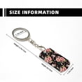 thumbnail image 4 of Goofa Rose Flowers Printed Rectangular Metal Keychain Bag Charm Floral Charm for Purse Keys Metal Keyring Gift for Women Accessories, 4 of 7