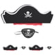 thumbnail image 1 of Conjunto de 6 sombreros piratas para Halloween, con parches para los ojos, ideal para fiestas temáticas de piratas, cosplay y fiestas de disfraces de Halloween para niños, 1 of 8