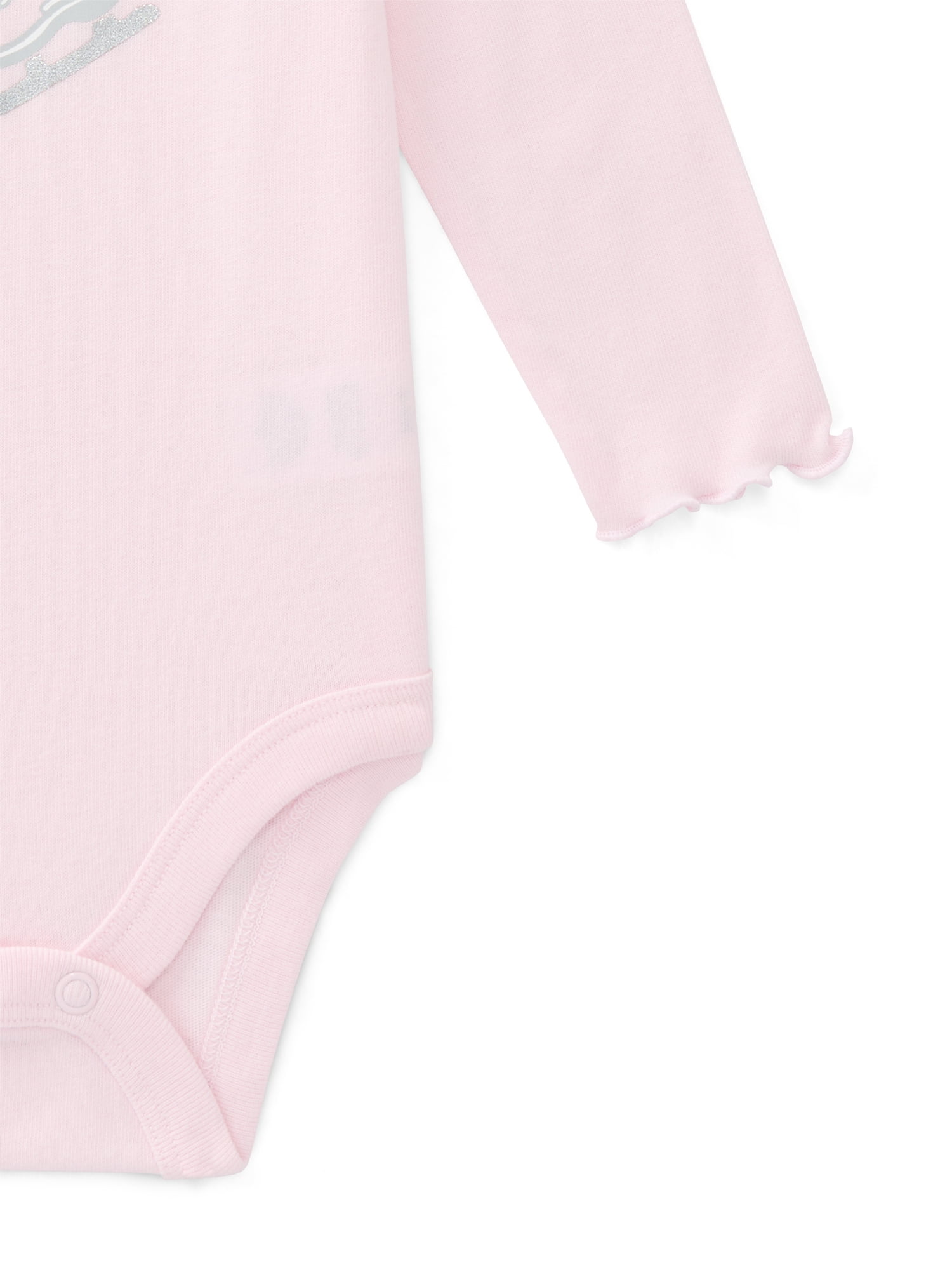 Garanimals Baby Girls Graphic Bodysuit with Long Sleeves, Sizes 0M-24M