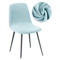 thumbnail image 3 of Tela de terciopelo, 23 colores, funda trasera corta para silla, fundas para sillas de tamaño pequeño, funda para asiento de silla de Bar para comedor y hogar, 1/2/4/6 Uds., 3 of 5